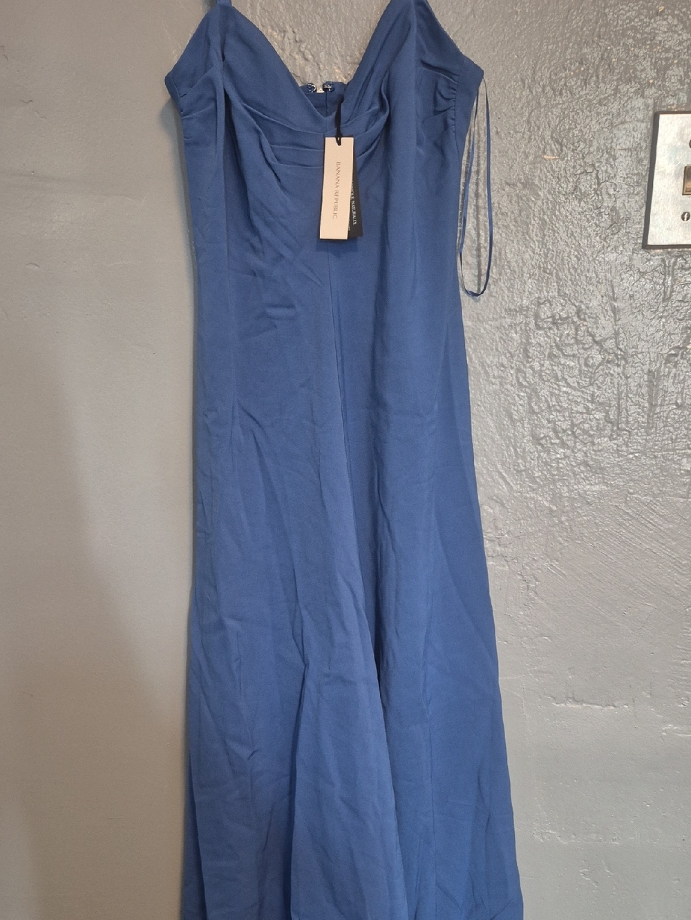 Banana Republic Blue Cowl Neck Slip Dress